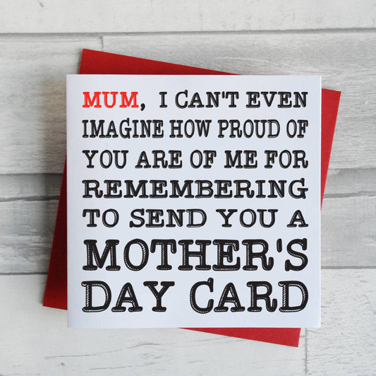 Proud Mum Mother's Day Card