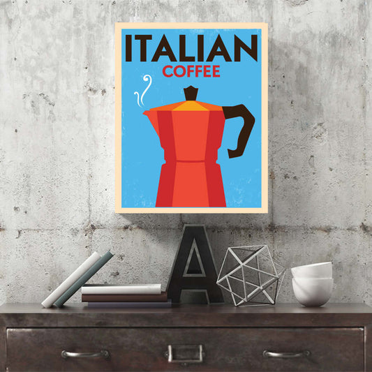 Retro Italian Coffee Canvas Print