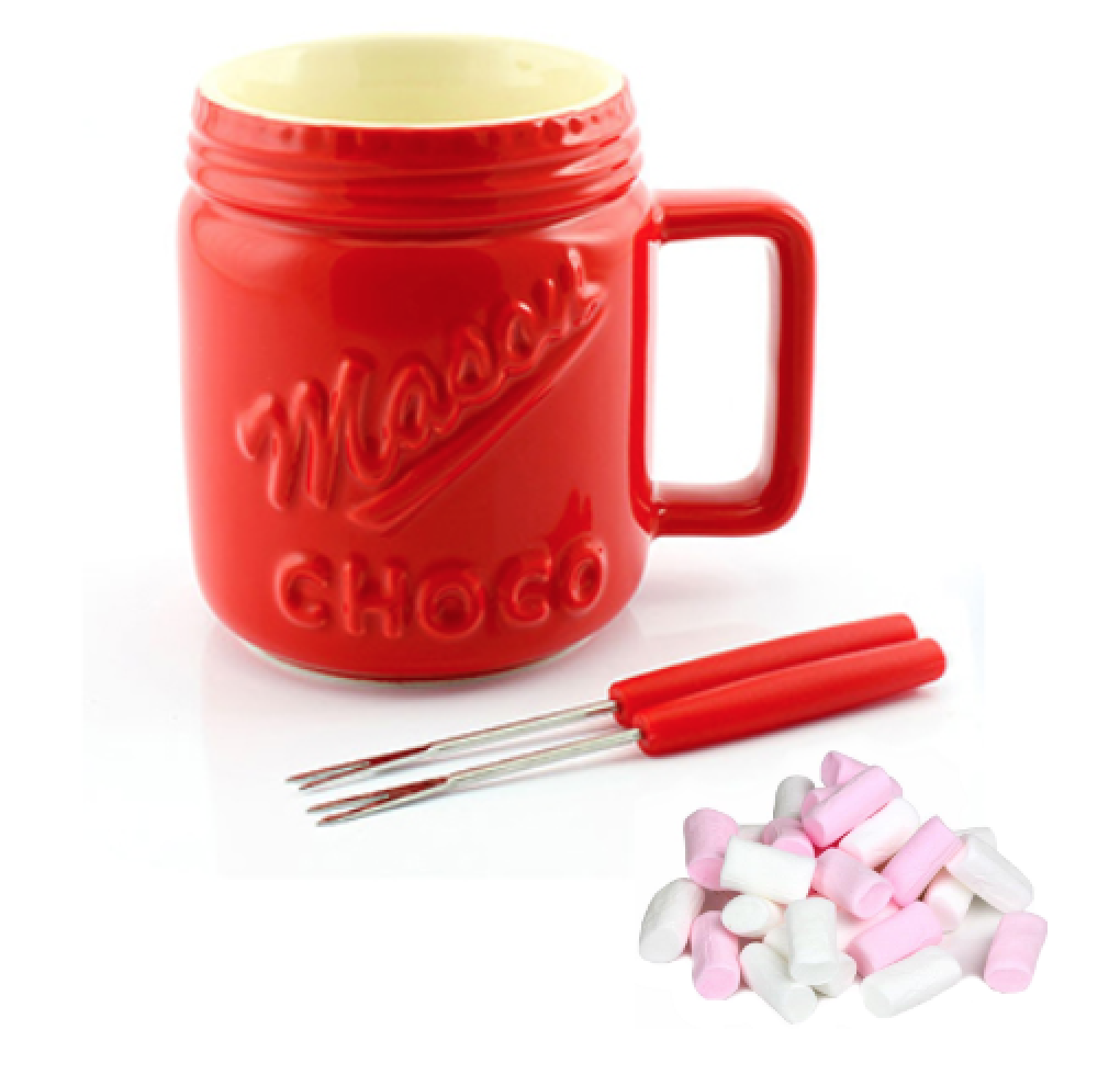 Mason Jar Fondue Set With Mini Marshmallows