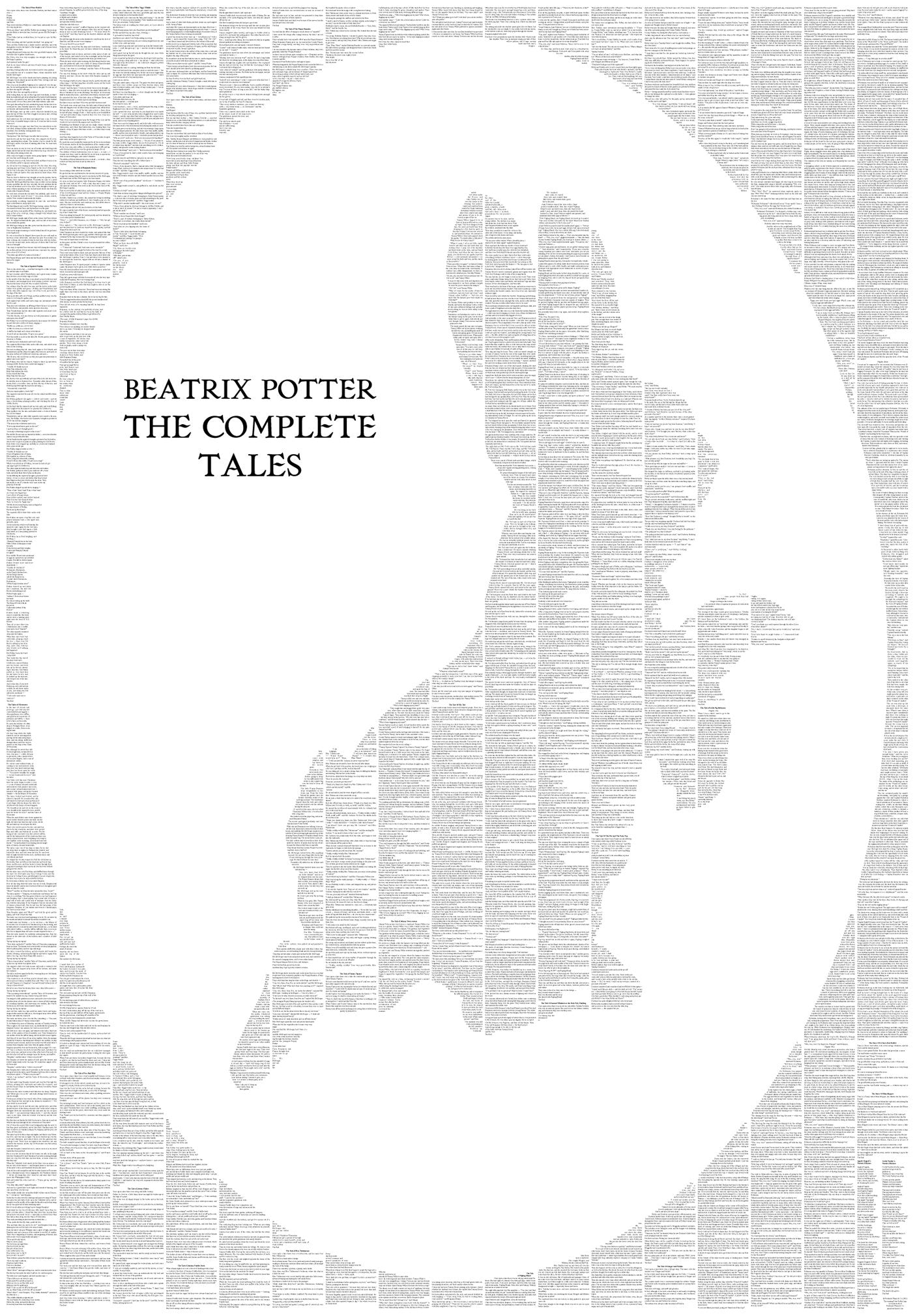 Spineless Classics - The Complete Peter Rabbit and Friends Silhouette Print