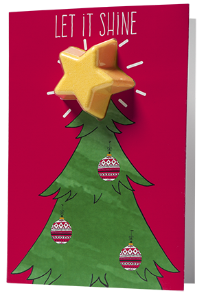 Bomb Cosmetics - Let It Shine Christmas Tree Card - Sorted Gifts